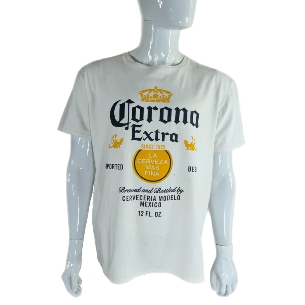 Corona Extra Men’s White Worn Condition Beer Tee